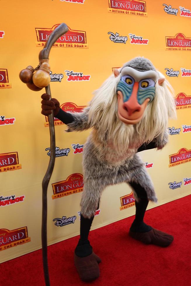 LOS ANGELES, NOV 14 - Rafiki at the The Lion Guard - Return Of The Roar Screening at the Walt Disney Studios on November 14, 2015 in Burbank, CA photo