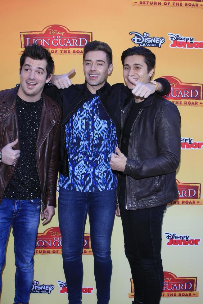 LOS ANGELES, NOV 14 - The Scheme, Kyle Carpenter, Kristofer James, Aleksey Lopez at the The Lion Guard - Return Of The Roar Screening at the Walt Disney Studios on November 14, 2015 in Burbank, CA photo