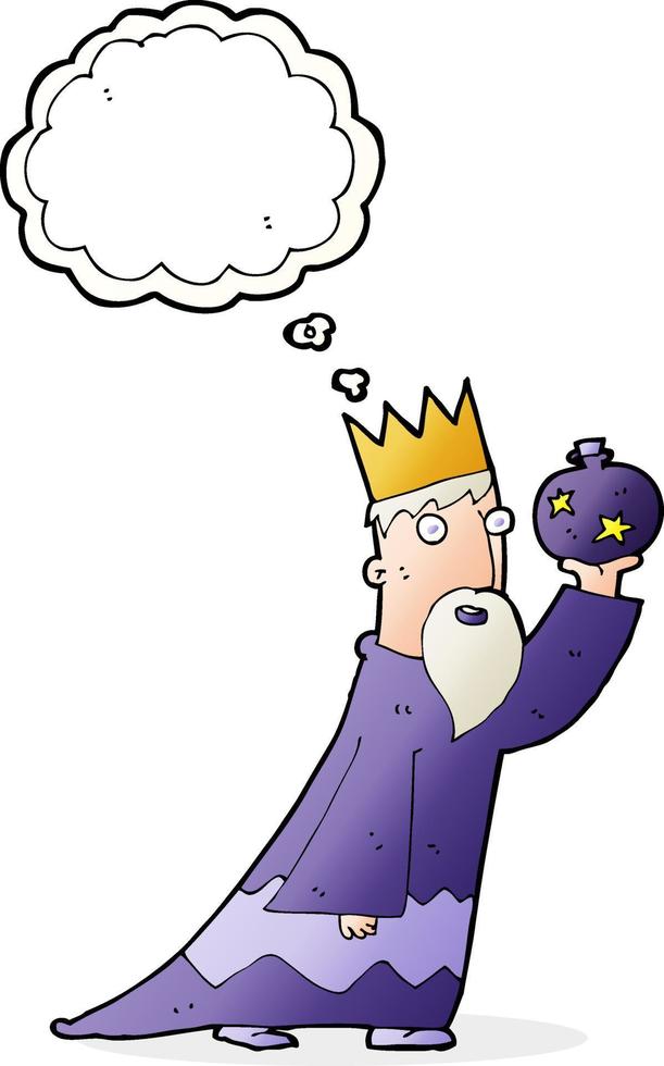 one of the three wise men with thought bubble vector