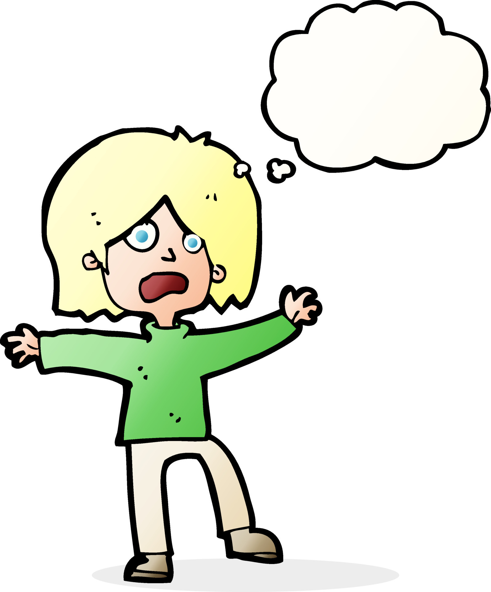 cartoon scared person with thought bubble 12341136 Vector Art at Vecteezy cartoon scared person with thought bubble 12341136 Vector Art at Vecteezy