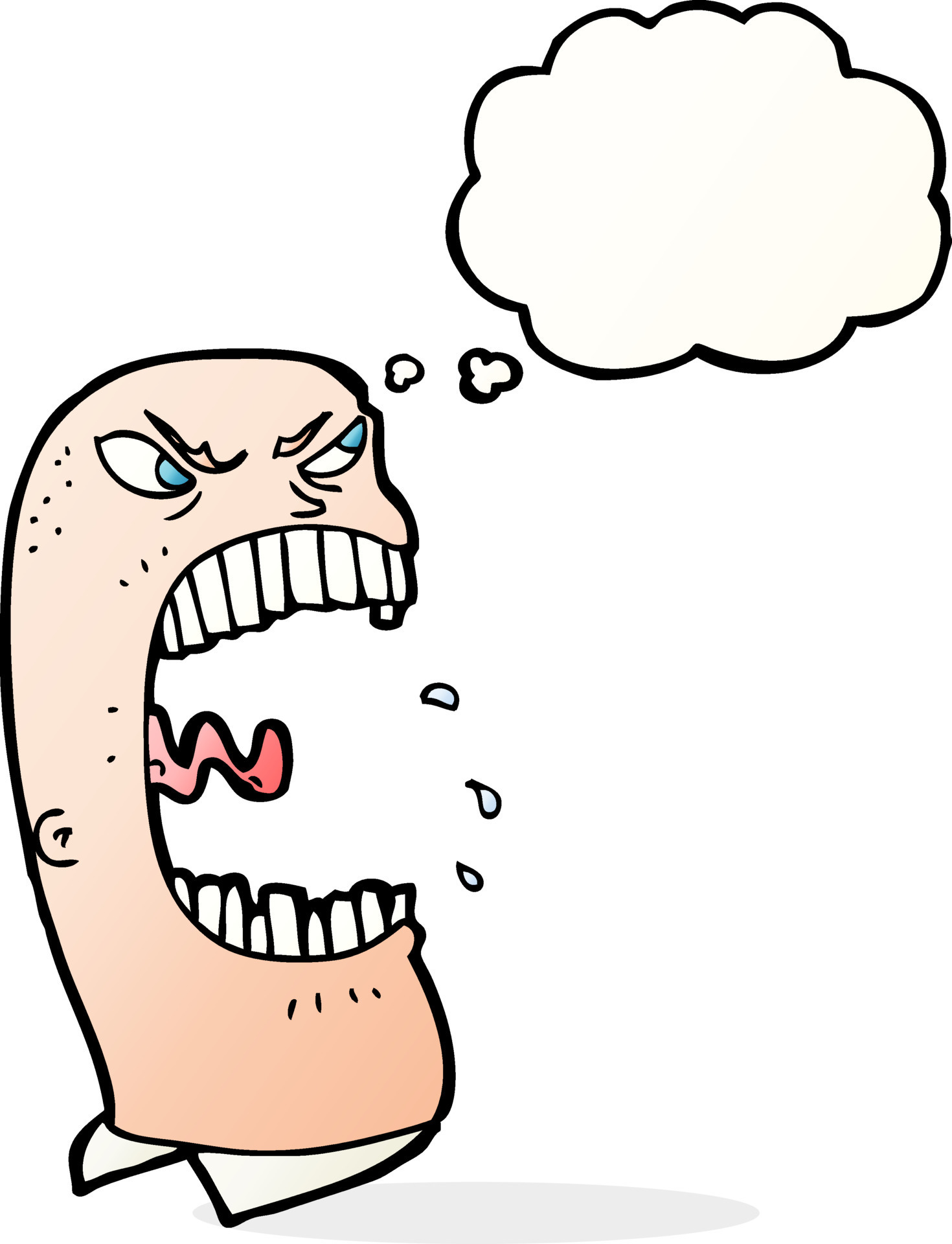 cartoon furious man shouting with thought bubble 12341416 Vector Art at