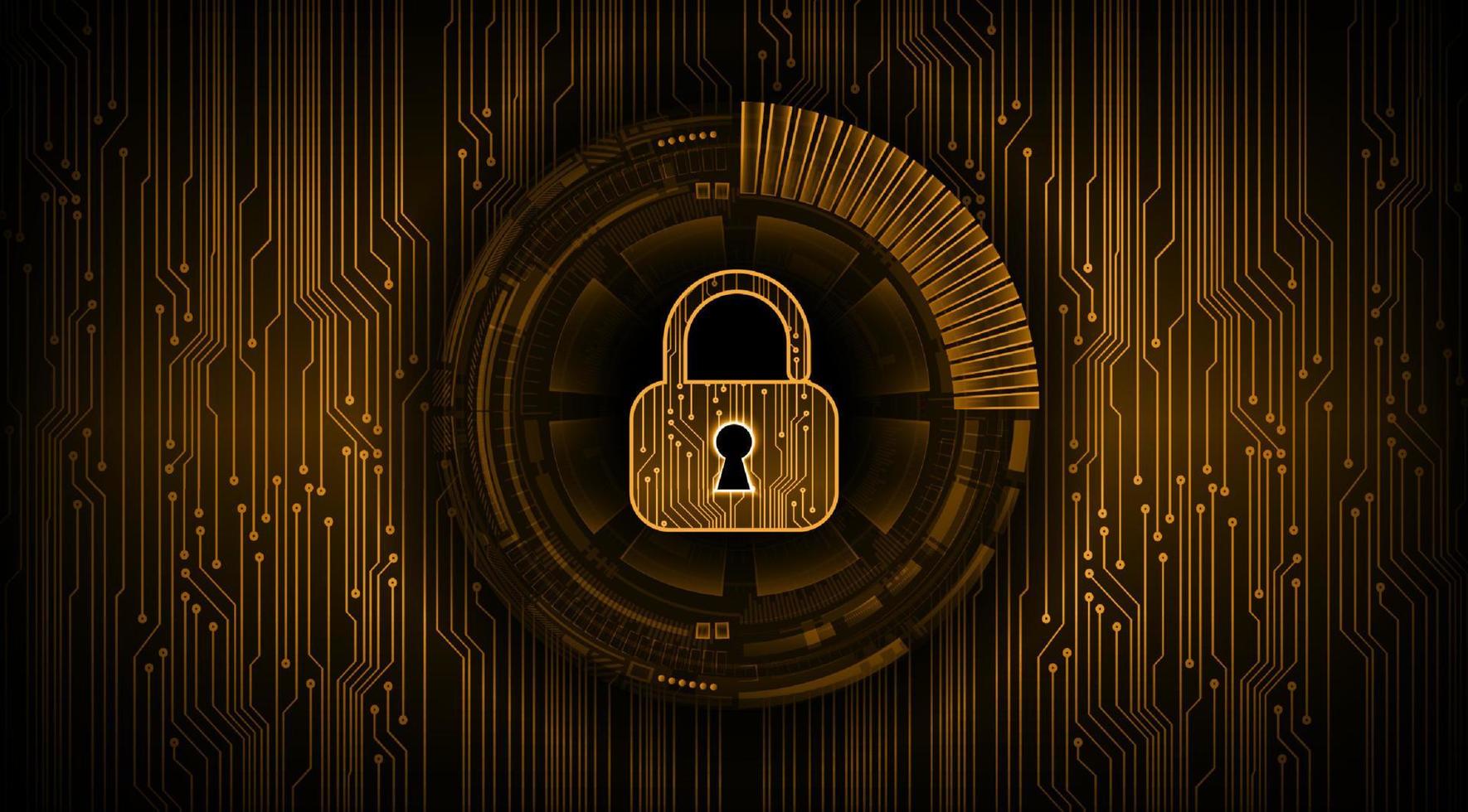 Modern Cyber Security Technology Background with padlock vector