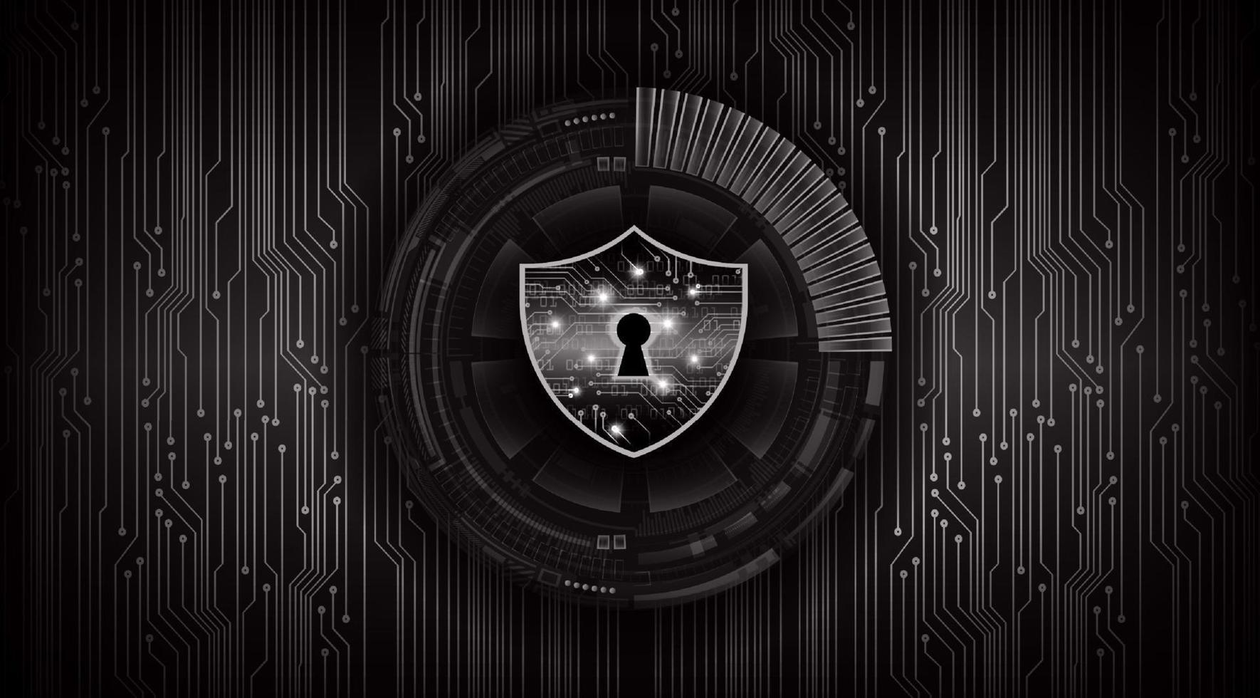 Modern Cyber Security Technology Background with padlock vector