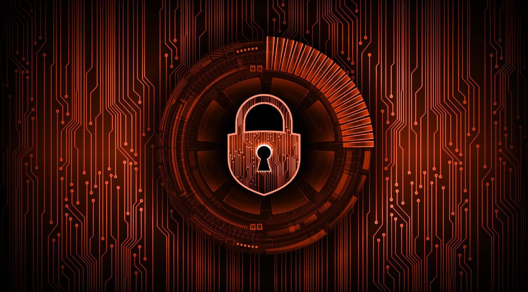 Modern Cyber Security Technology Background with padlock vector