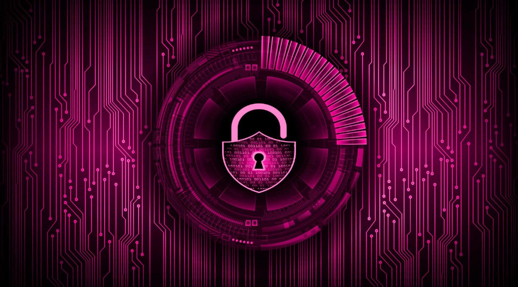 Modern Cyber Security Technology Background with padlock vector