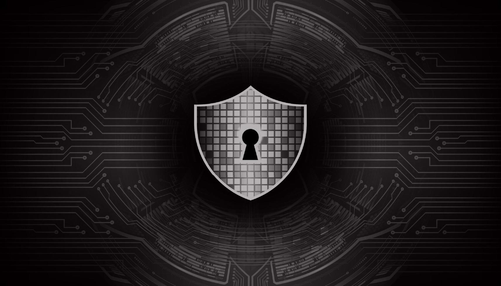 Modern Cyber Security Technology Background with padlock vector
