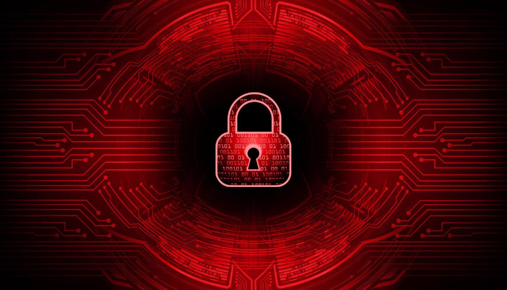 Modern Cyber Security Technology Background with padlock vector
