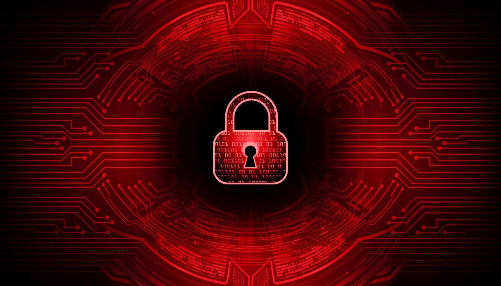 Modern Cyber Security Technology Background with padlock vector