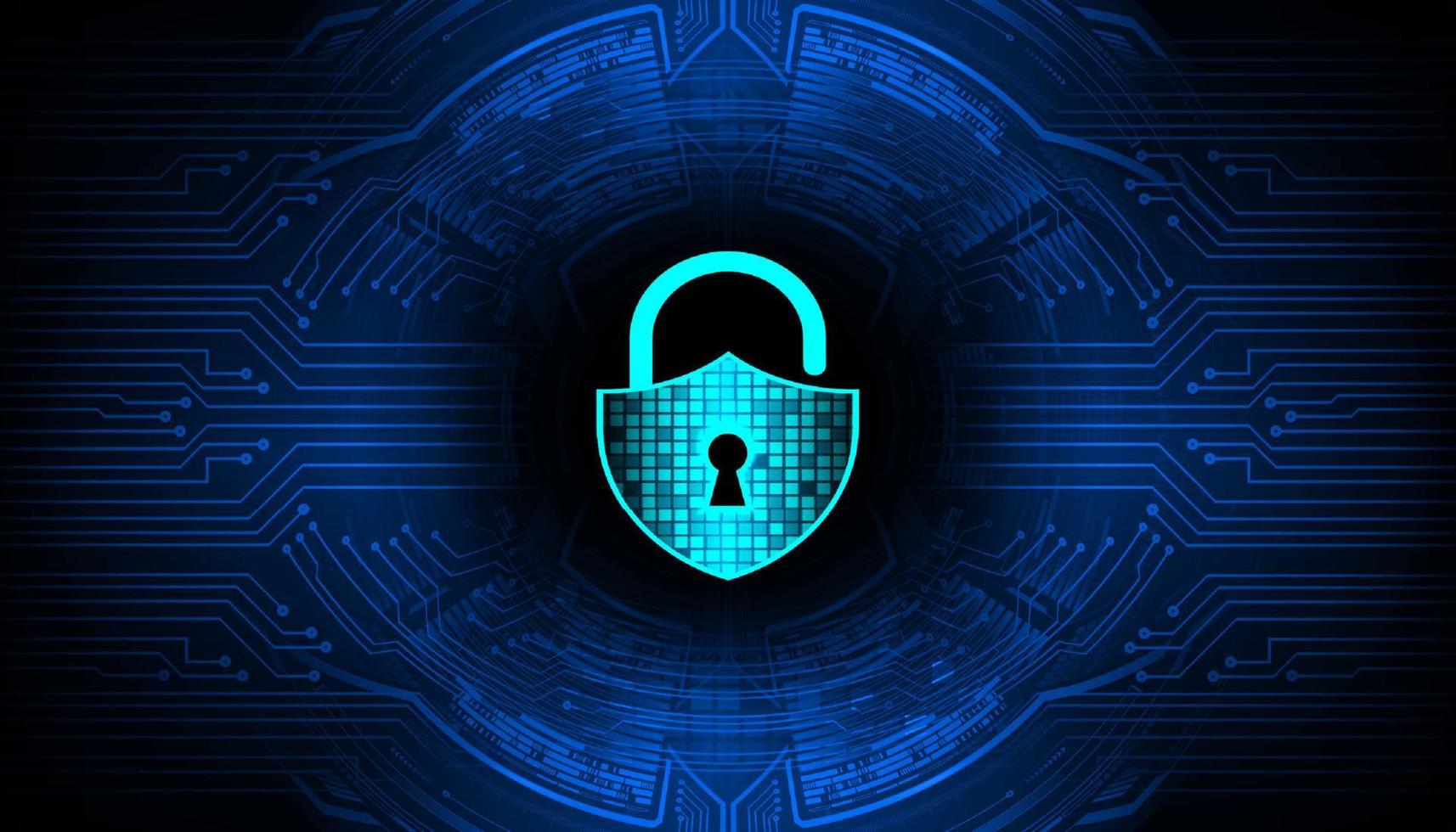 Modern Cyber Security Technology Background with padlock vector