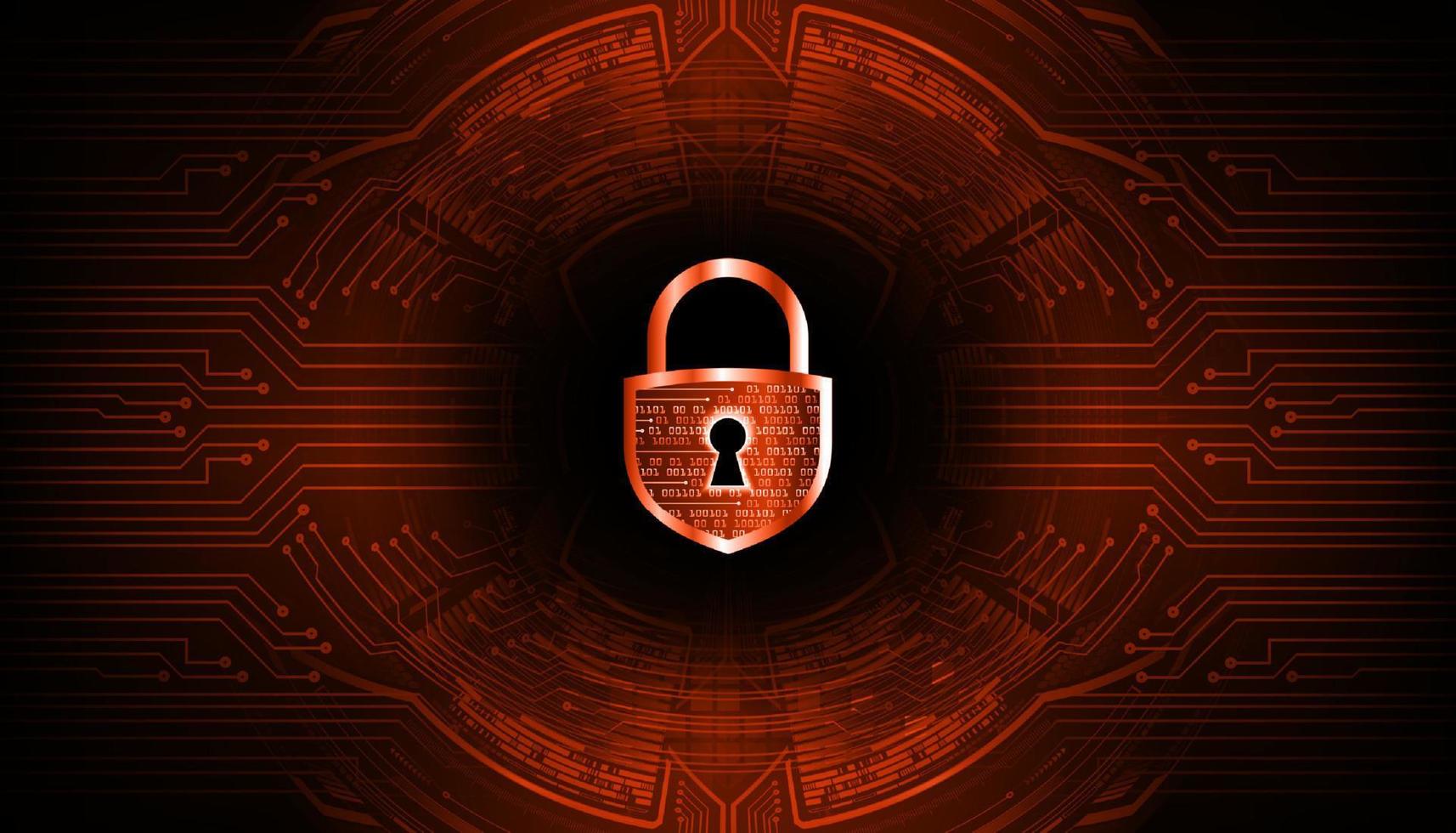 Modern Cyber Security Technology Background with padlock vector