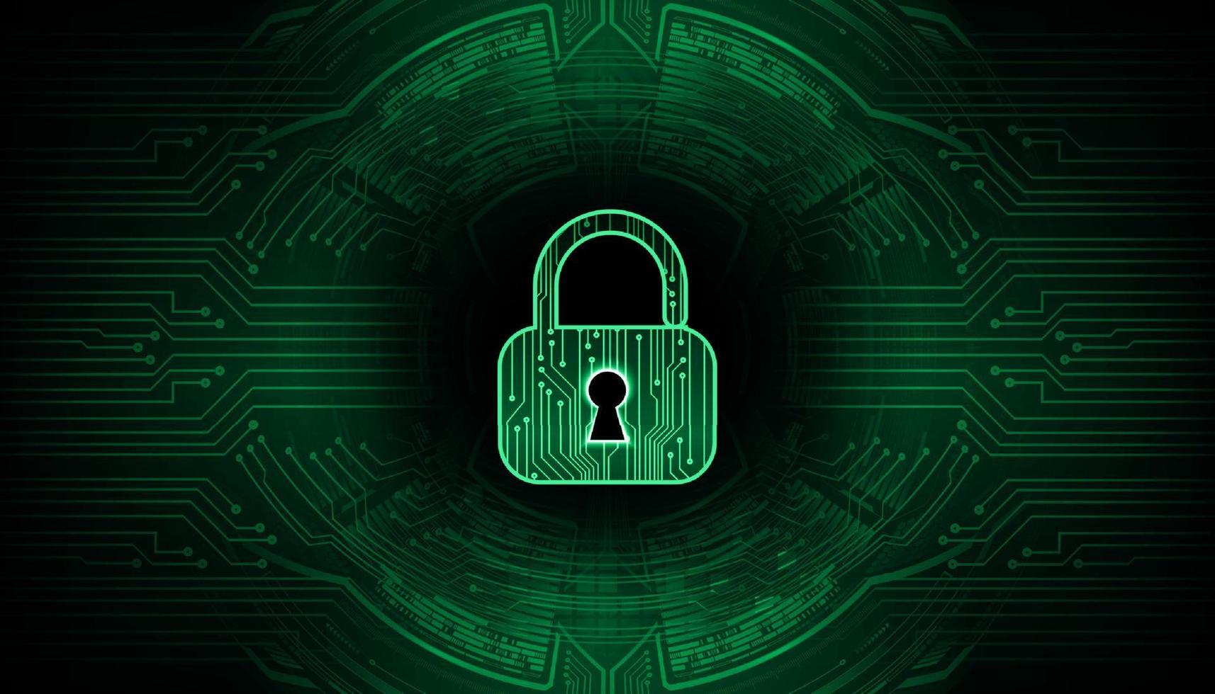 Modern Cyber Security Technology Background with padlock vector