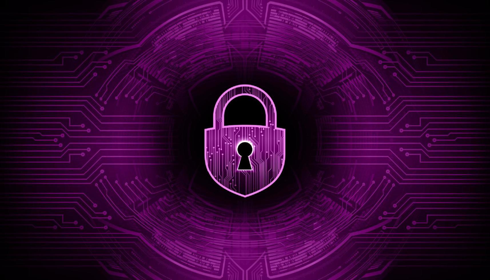 Modern Cyber Security Technology Background with padlock vector