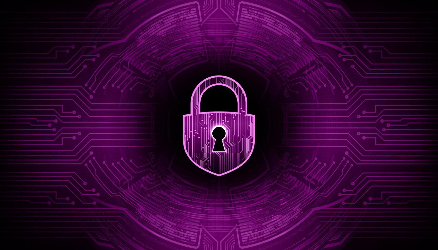 Modern Cyber Security Technology Background with padlock vector