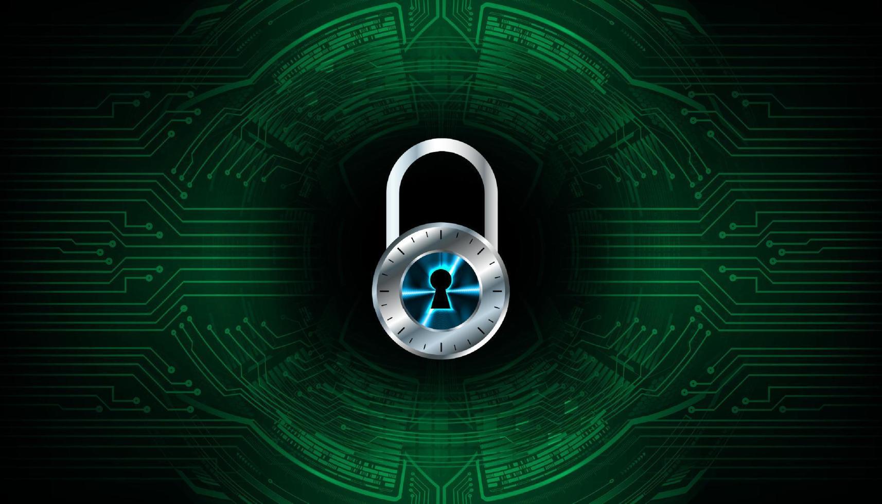 Modern Cyber Security Technology Background with padlock vector