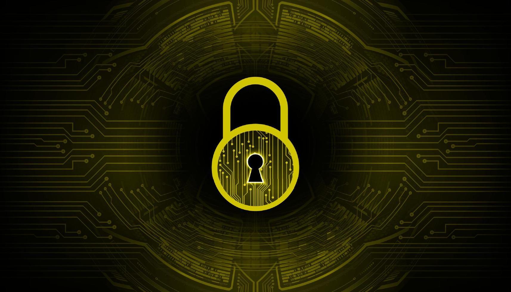 Modern Cyber Security Technology Background with padlock vector