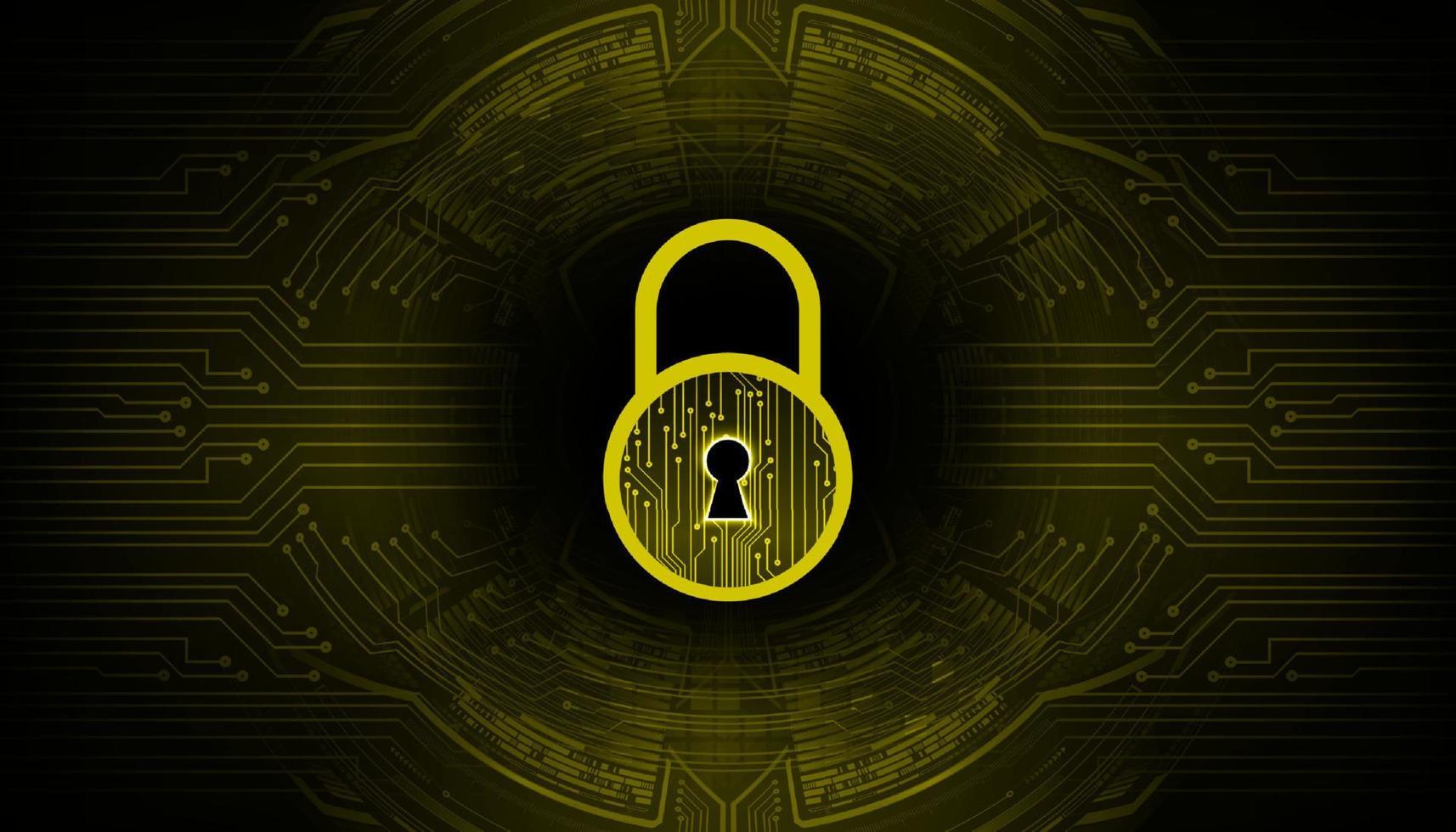 Modern Cyber Security Technology Background with padlock vector