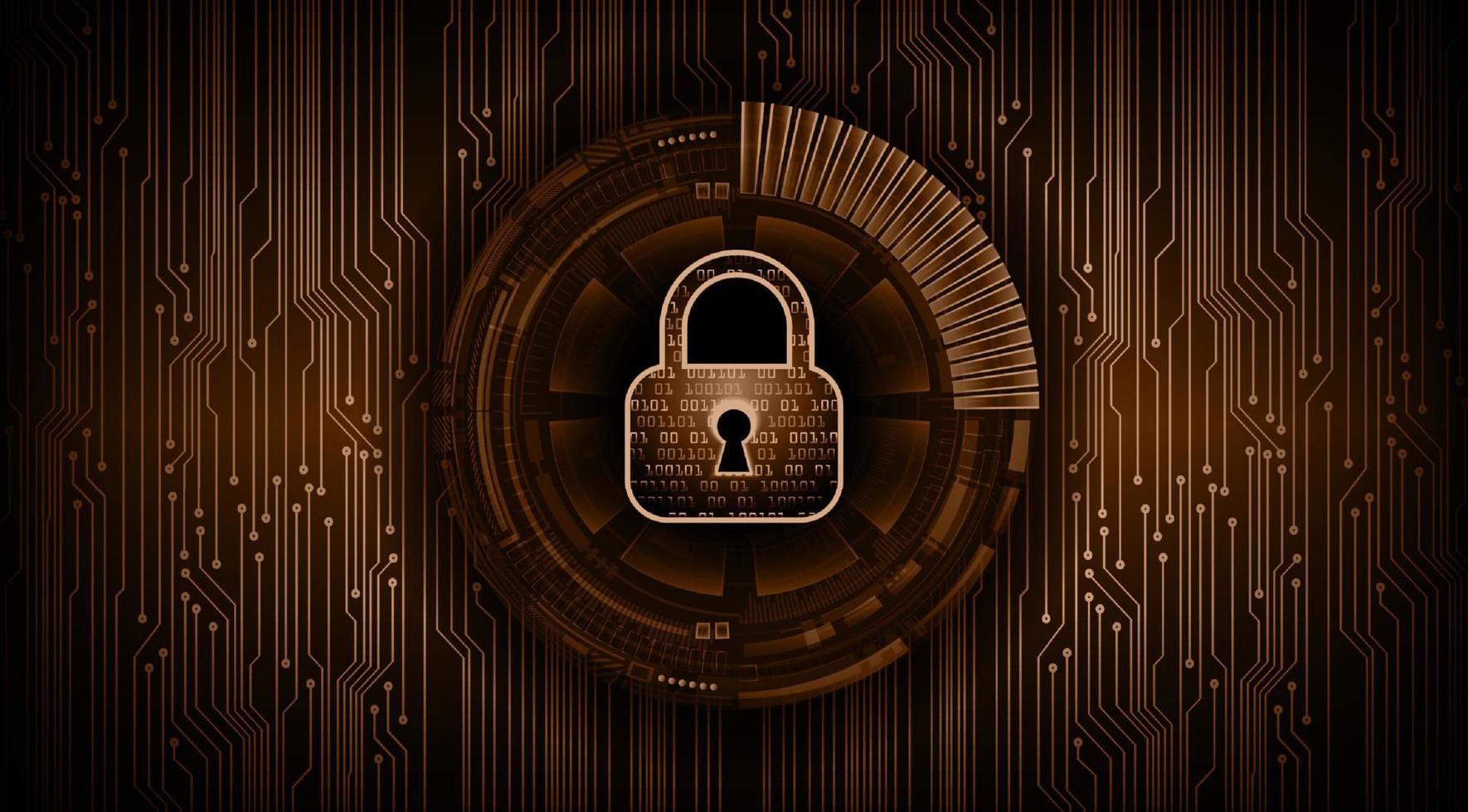 Modern Cyber Security Technology Background with padlock vector