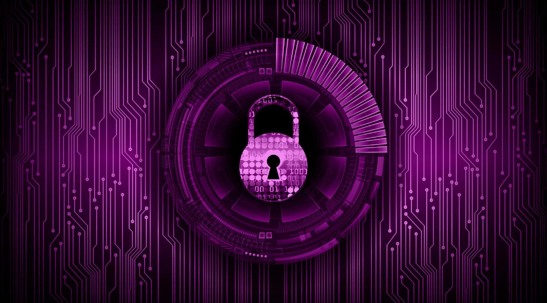 Modern Cyber Security Technology Background with padlock vector