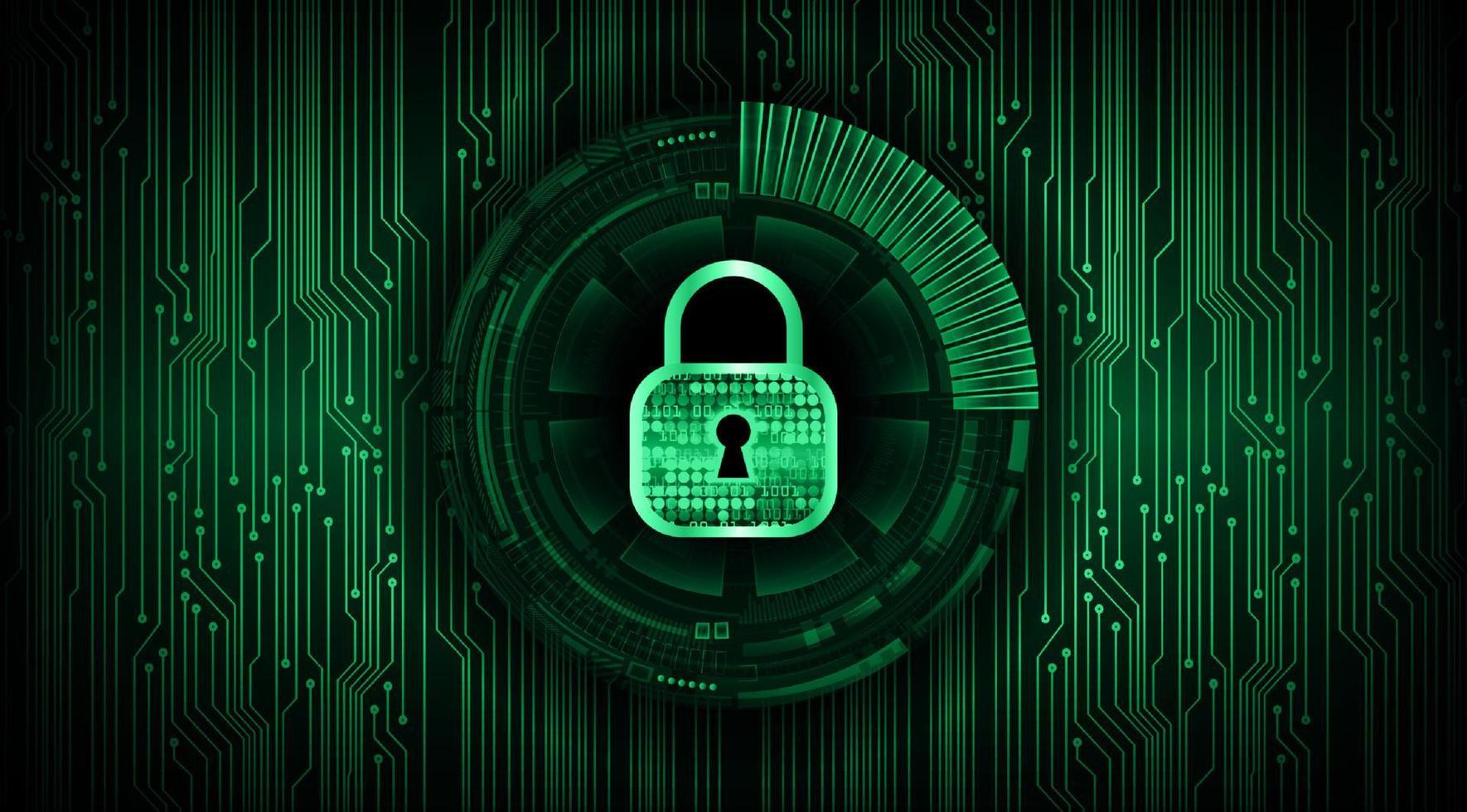 Modern Cyber Security Technology Background with padlock vector