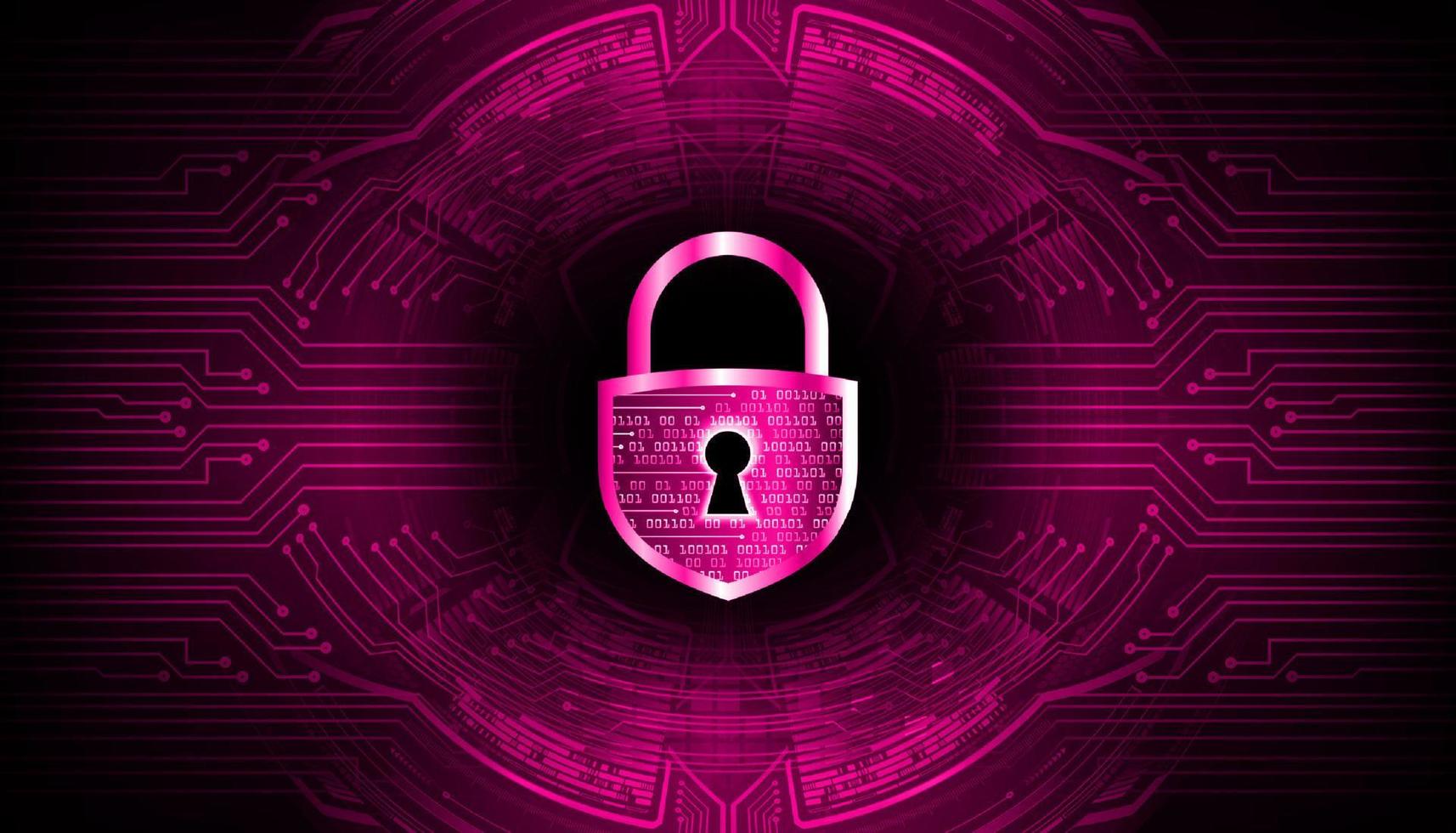 Modern Cyber Security Technology Background with padlock vector