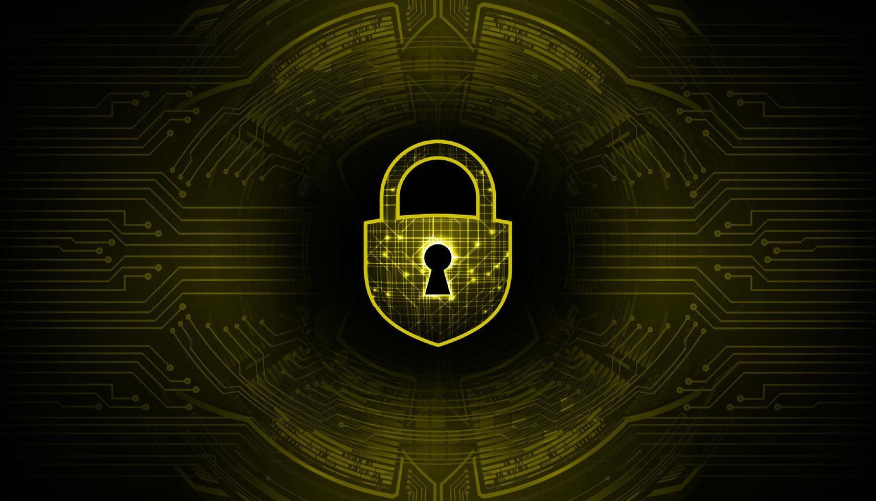 Modern Cyber Security Technology Background with padlock vector
