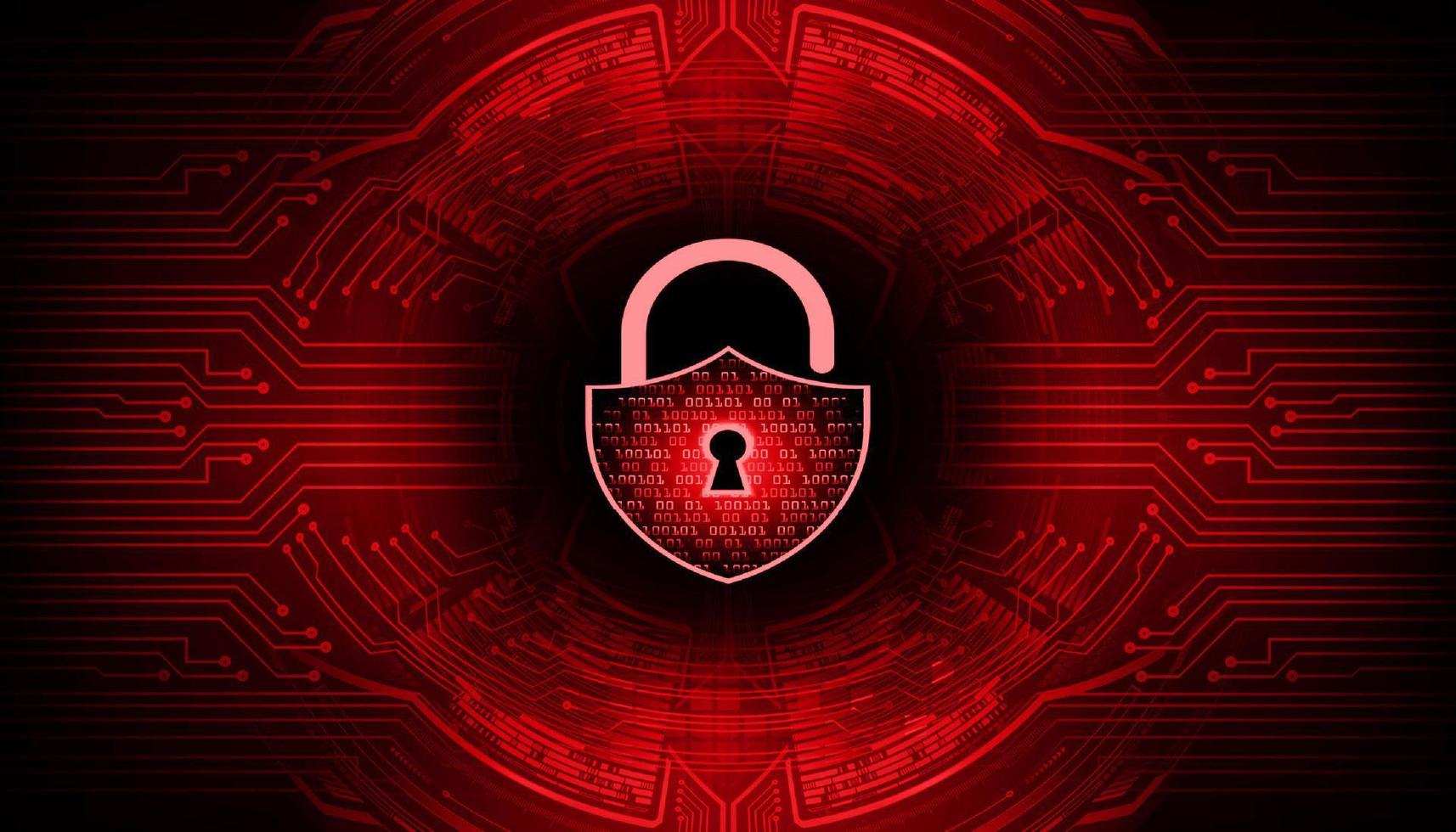 Modern Cyber Security Technology Background with padlock vector