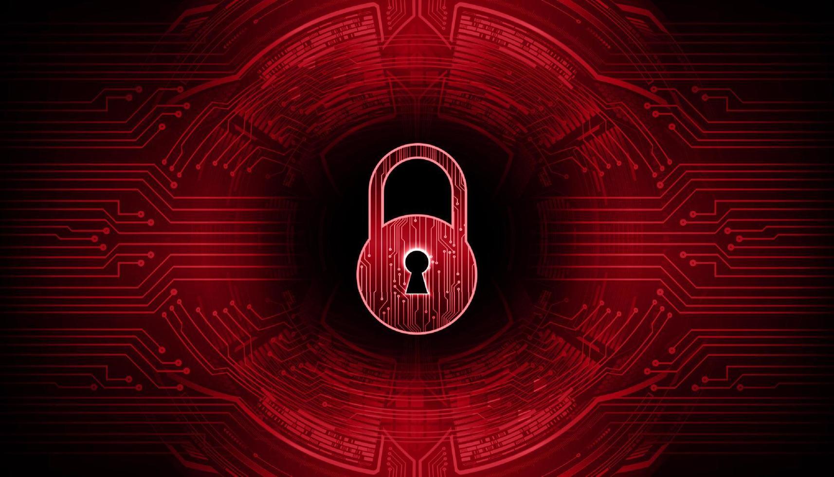 Modern Cyber Security Technology Background with padlock vector