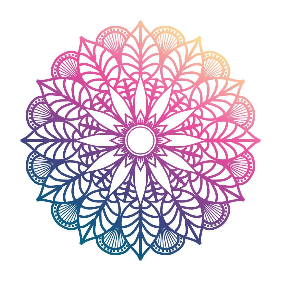 mandala de color degradado, fondo de diseño de mandala, diseño de mandala, diseño de papel tapiz de arte de libro de colores de patrón de mandala, patrón de mosaico, tarjeta de felicitación, diseño de mandala de conjunto, negro, diseño de mandala vector