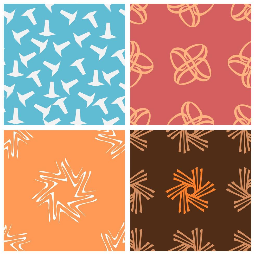 A collection of seamless patterns with abstract themes and high artistic value. Suitable for use on fabrics, book covers, invitations, or walls of homes and offices vector