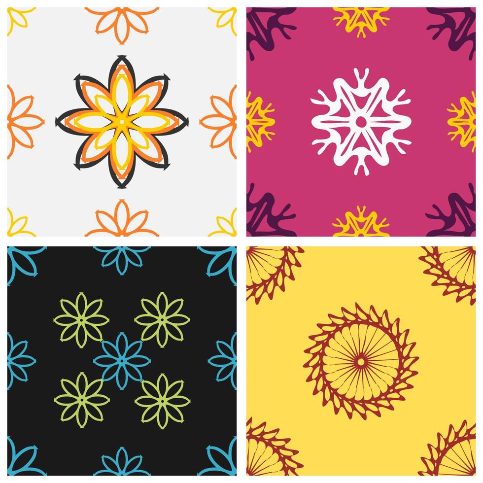 A collection of seamless patterns with abstract themes and high artistic value. Suitable for use on fabrics, book covers, invitations, or walls of homes and offices vector