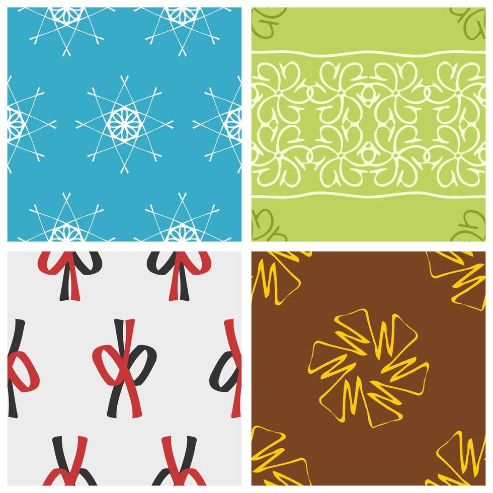 A collection of seamless patterns with abstract themes and high artistic value. Suitable for use on fabrics, book covers, invitations, or walls of homes and offices vector