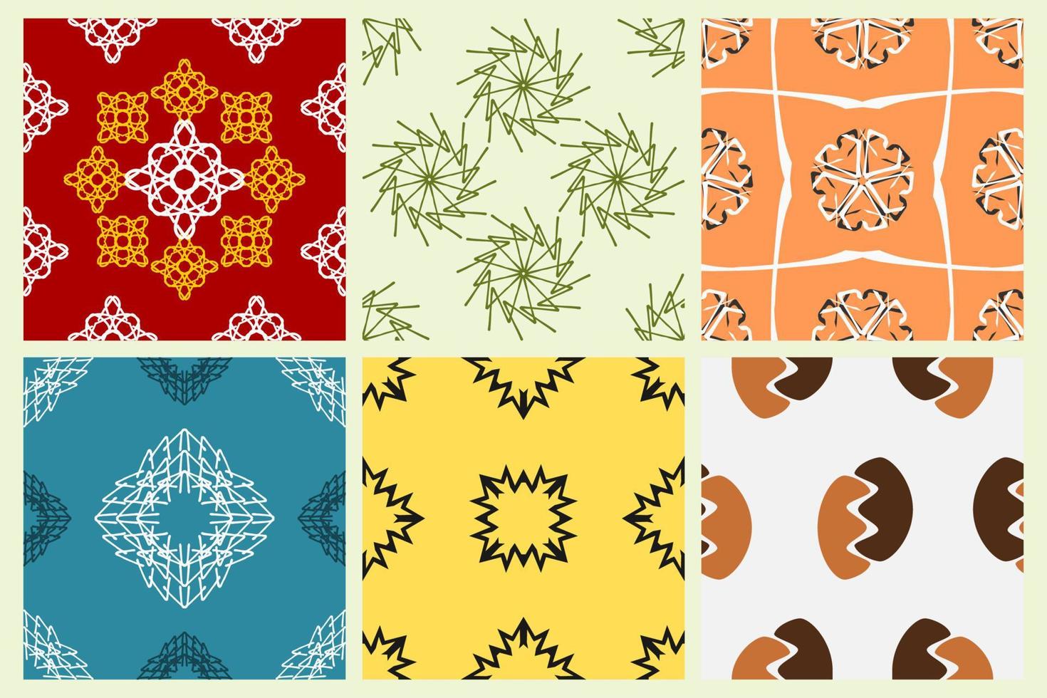 A collection of seamless patterns with abstract themes and high artistic value. Suitable for use on fabrics, book covers, invitations, or walls of homes and offices vector