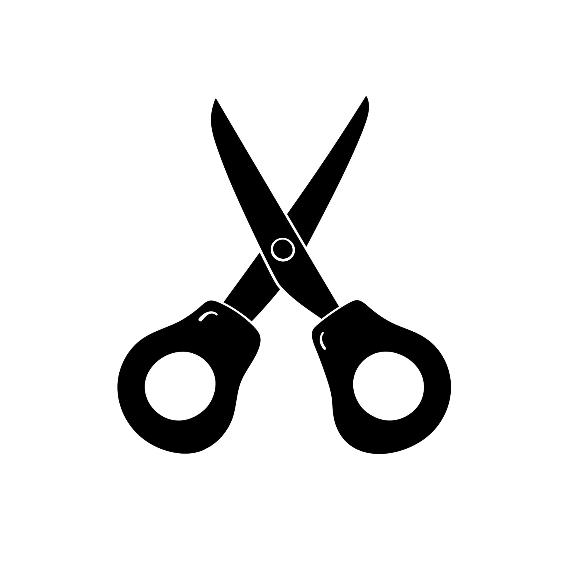 Scissors simple icon image Royalty Free Vector Image