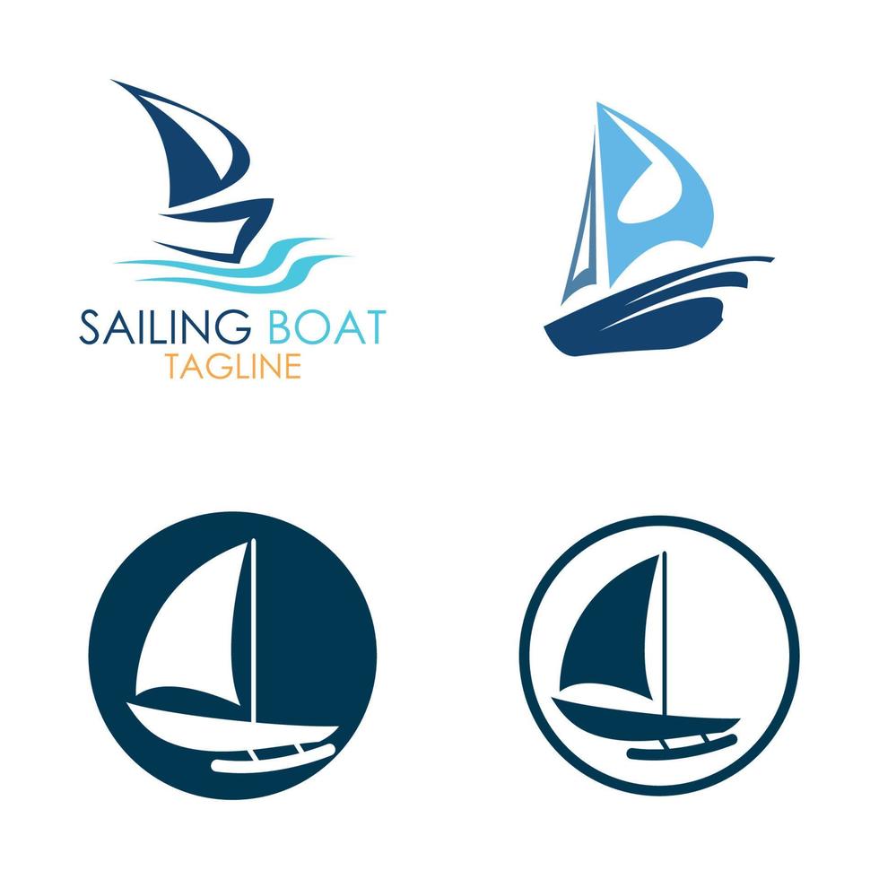 Sailing boat, Daily cruises, sea travel, vector logo-icon