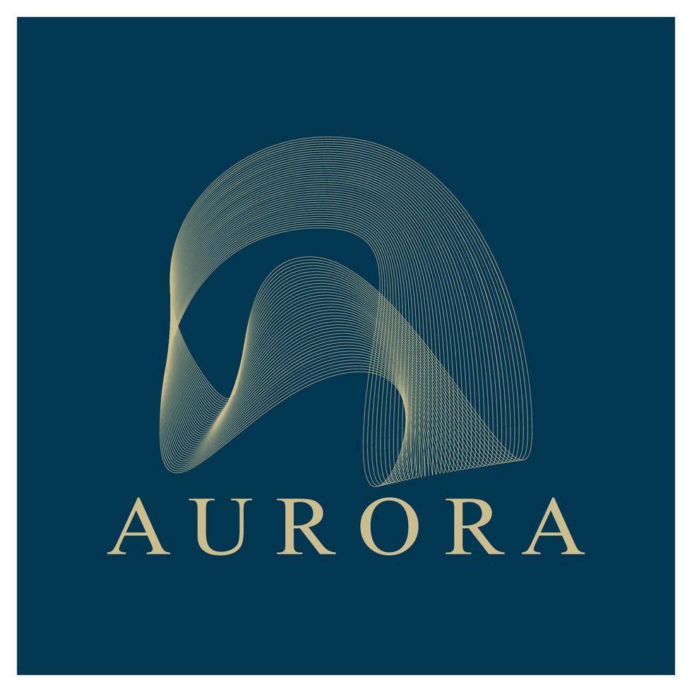 aurora logo design icon illustration vector template