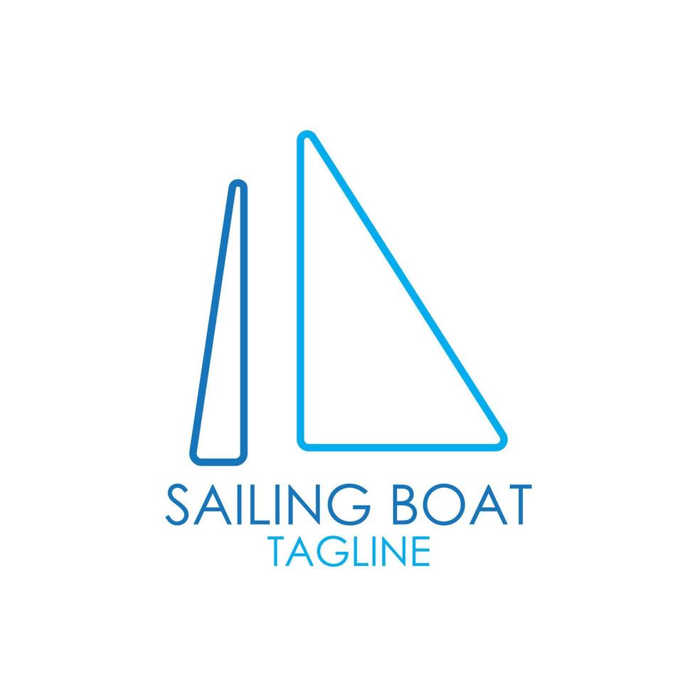 Sailing boat, Daily cruises, sea travel, vector logo-icon