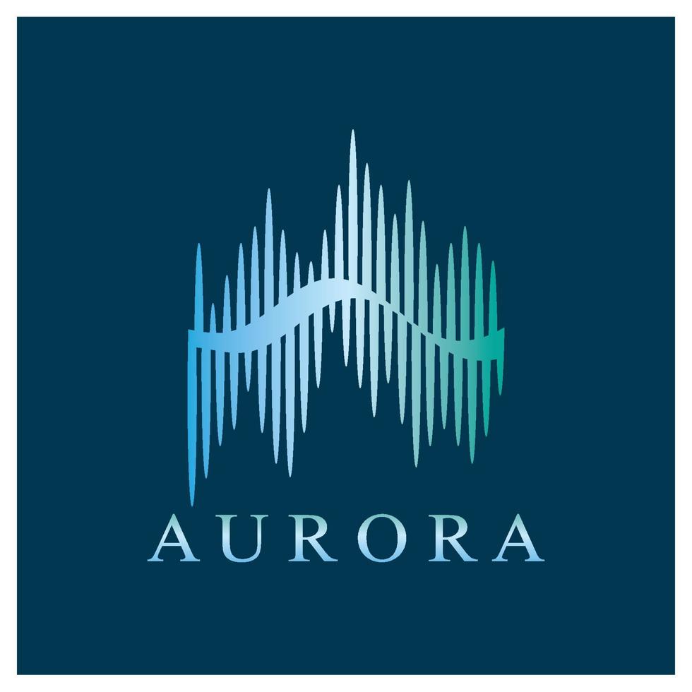 aurora logo design icon illustration vector template