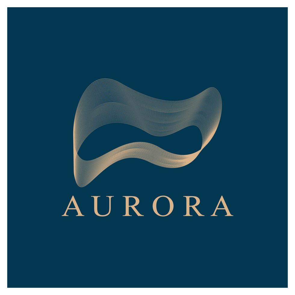 aurora logo design icon illustration vector template