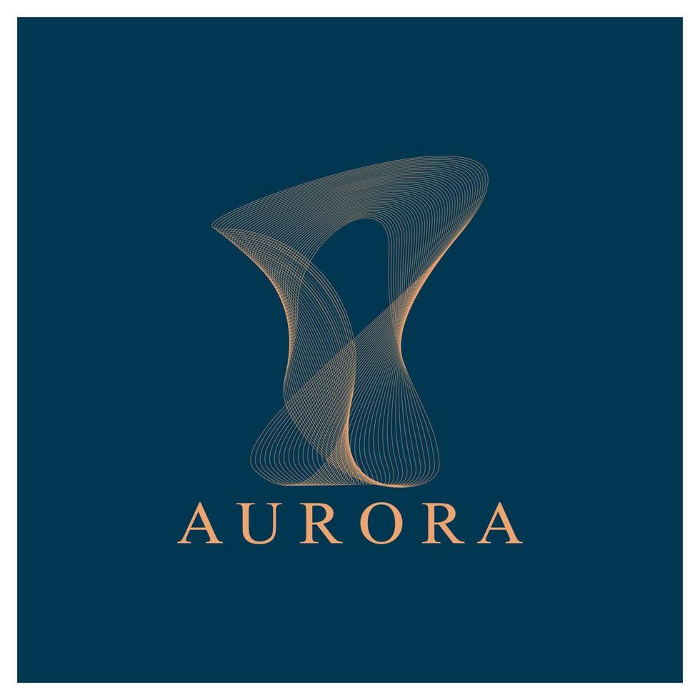 aurora logo design icon illustration vector template