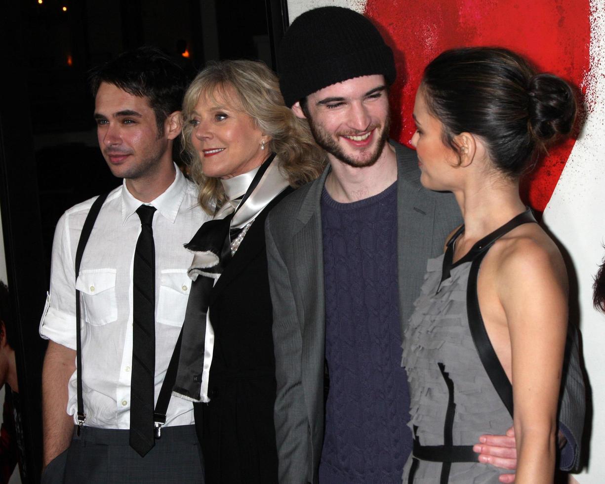 LOS ANGELES, FEB 1 - Scott Mechlowicz, Blythe Danner, Tom Sturridge, Rachel Bilson arrives at the Waiting For Forever LA Premiere at Pacific Theaters at The Grove on February 1, 2011 in Los Angeles, CA photo