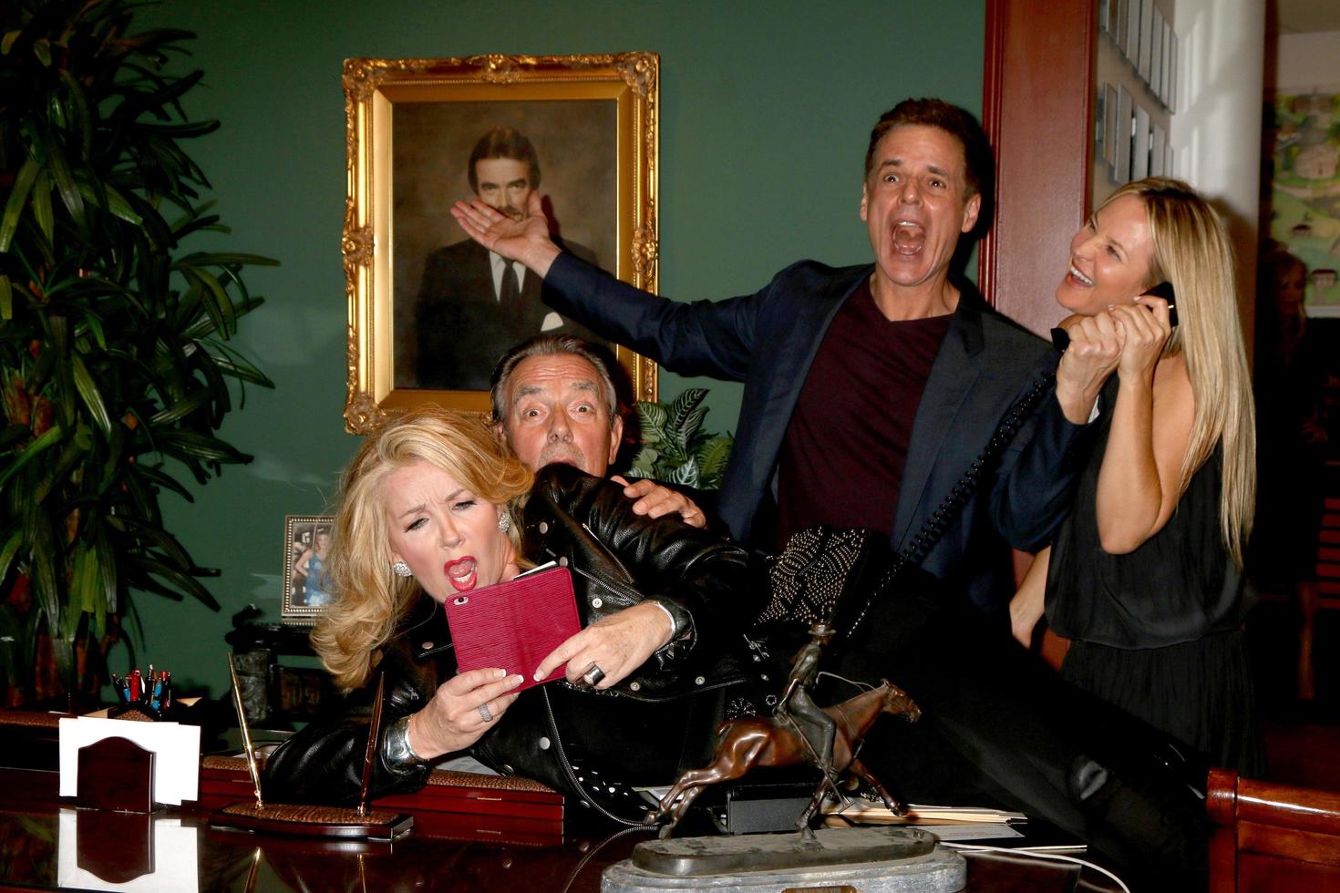 LOS ANGELES, NOV 10 - Eric Braeden, Melody Thomas Scott, Christian LeBlanc, Sharon Case at the Young and Restless Celebrate CBS 30 Years at 1 at Paley Center For Media on November 10, 2016 in Beverly Hills, CA photo