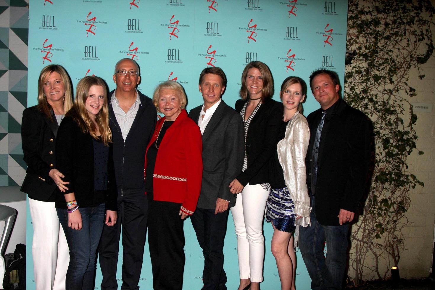 LOS ANGELES, MAR 18 - Maria, Sabrina, Bill Jr, Lee, Brad, Colleen, Lauralee Bell, and Scott Martin arriving at The Young and the Restless 38th Anniversary Party Hosted by The Bell Family at Avalon Hotel on March 18, 2011 in Beverly HIlls, CA photo