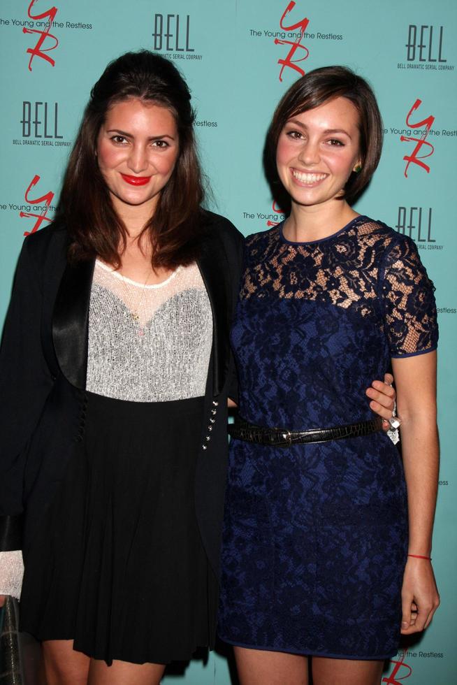 LOS ANGELES, MAR 18 - Natalie O Brien, Emily O Brien sisters arriving at The Young and the Restless 38th Anniversary Party Hosted by The Bell Family at Avalon Hotel on March 18, 2011 in Beverly HIlls, CA photo