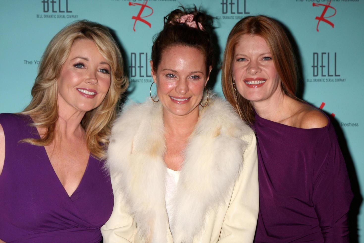 LOS ANGELES, MAR 18 - Melody Thomas Scott, Sharon Case, Michelle Stafford arriving at The Young and the Restless 38th Anniversary Party Hosted by The Bell Family at Avalon Hotel on March 18, 2011 in Beverly HIlls, CA photo