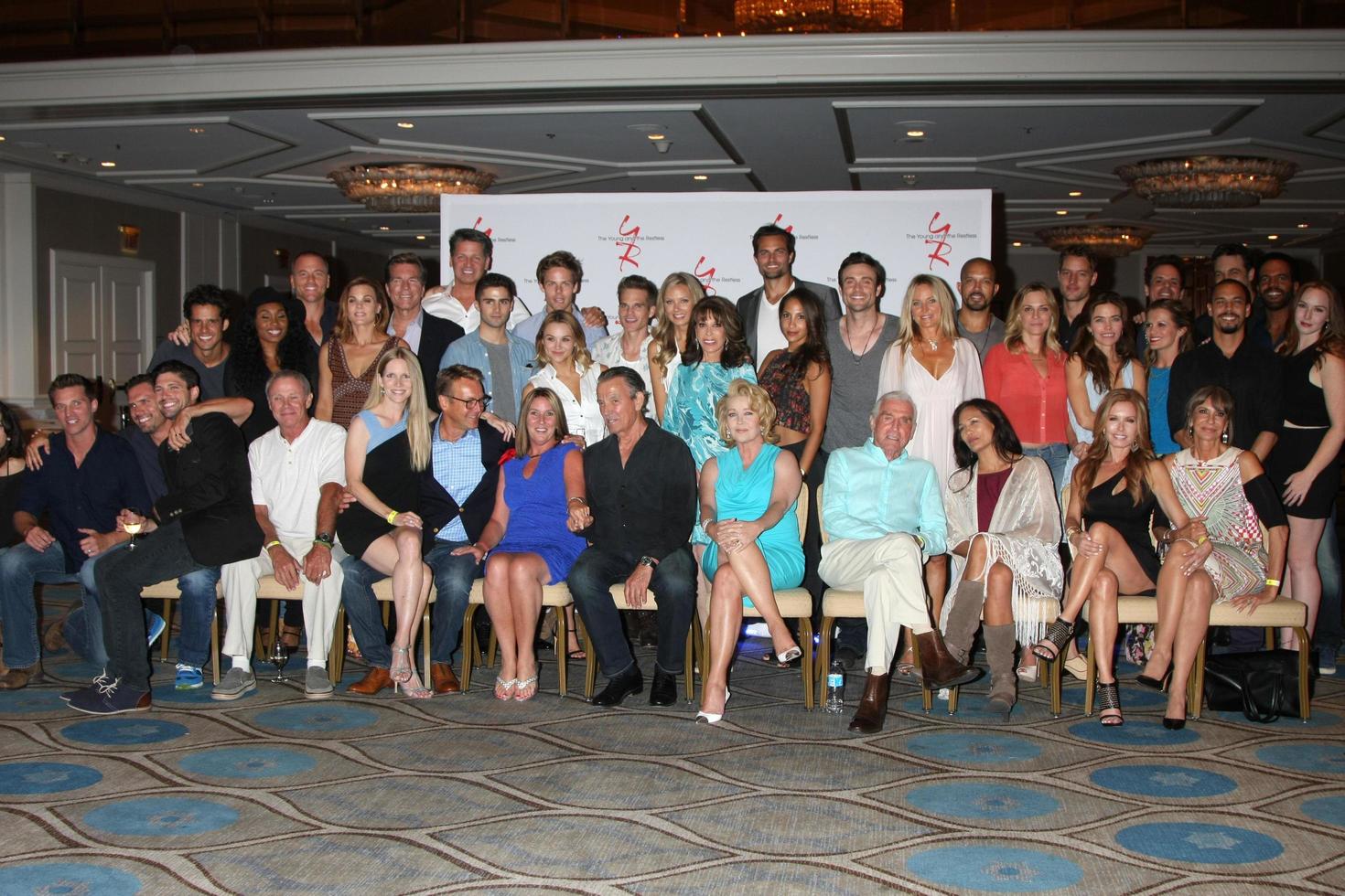 LOS ANGELES, AUG 15 - Young and Restless Cast, with fans who won chance to pose with them at auction at the The Young and The Restless Fan Club Event at the Universal Sheraton Hotel on August 15, 2015 in Universal City, CA photo