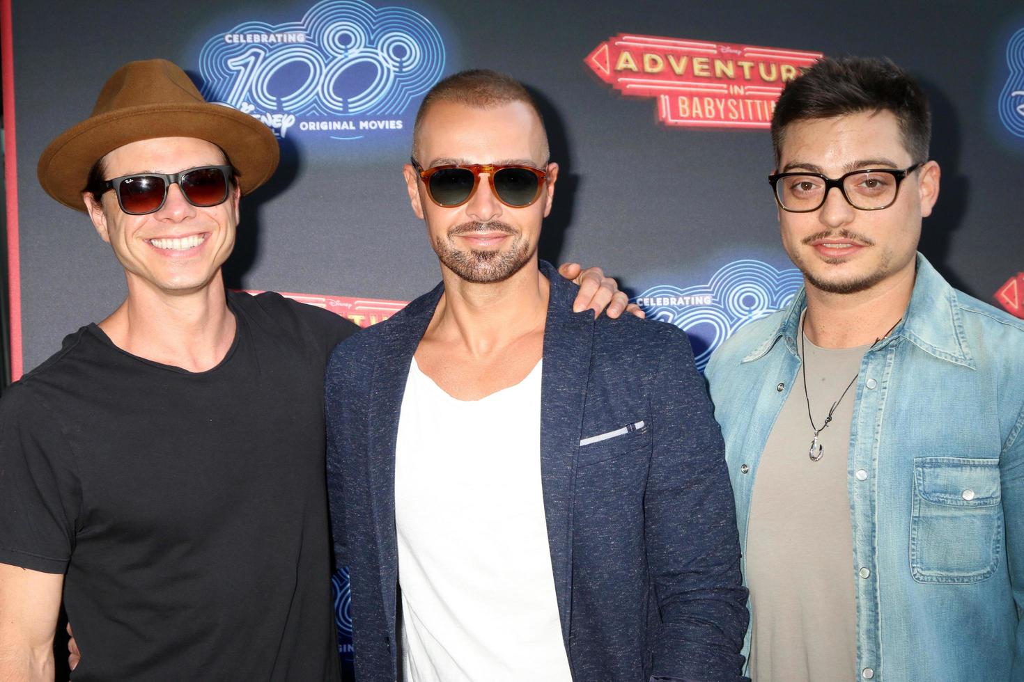 LOS ANGELES, JUN 23 - Matthew Lawrence, Joe Lawrence, Andrew Lawrence at the 100th DCOM Adventures In Babysitting LA Premiere Screening at the Directors Guild of America on June 23, 2016 in Los Angeles, CA photo