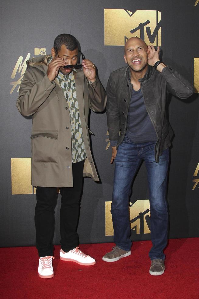 LOS ANGELES, APR 9 - Jordan Peele, Keegan-Michael Key at the 2016 MTV Movie Awards Arrivals at the Warner Brothers Studio on April 9, 2016 in Burbank, CA photo