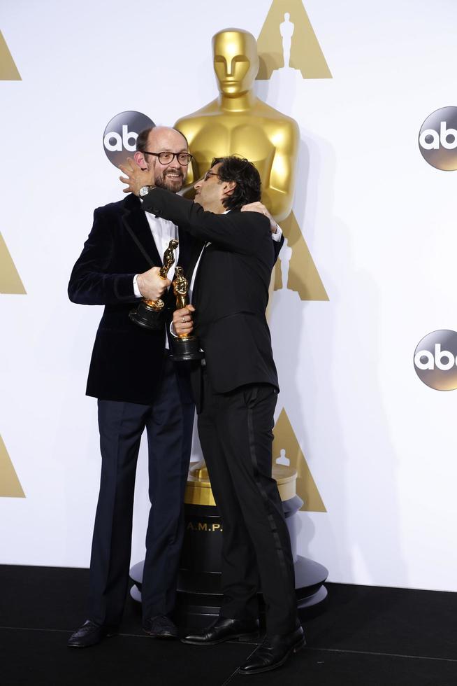 LOS ANGELES, FEB 28 - James Gay-Rees, Asif Kapadia at the 88th Annual Academy Awards, Press Room at the Dolby Theater on February 28, 2016 in Los Angeles, CA photo