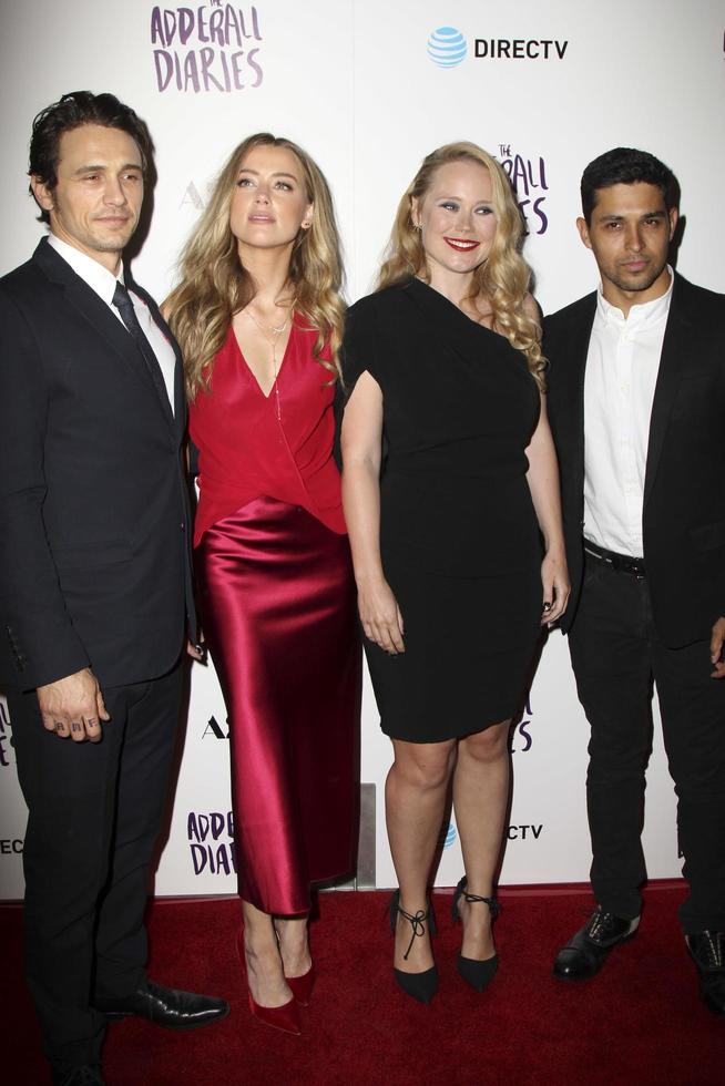 LOS ANGELES, APR 12 - James Franco, Amber Heard, Pamela Romanowsky, Wilmer Valderrama at the The Adderall Diaires Premiere Screening of A24 DIRECTV Series at the ArcLight Hollywood on April 12, 2016 in Los Angeles, CA photo