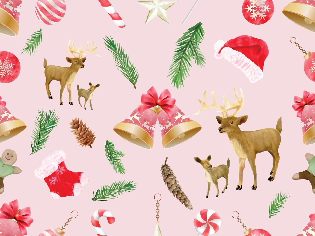 beautiful seamless pattern with christmas theme vector